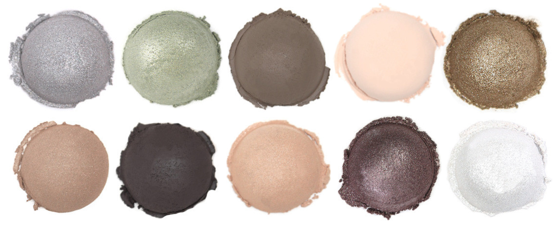 Alima Pure eyeshadows: colors and finishes galore.